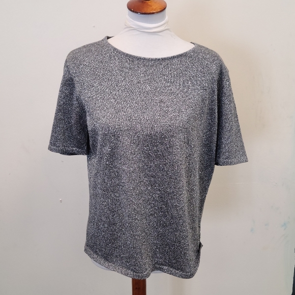Preston & York Silver Metallic Thread Top - Picture 2 of 10